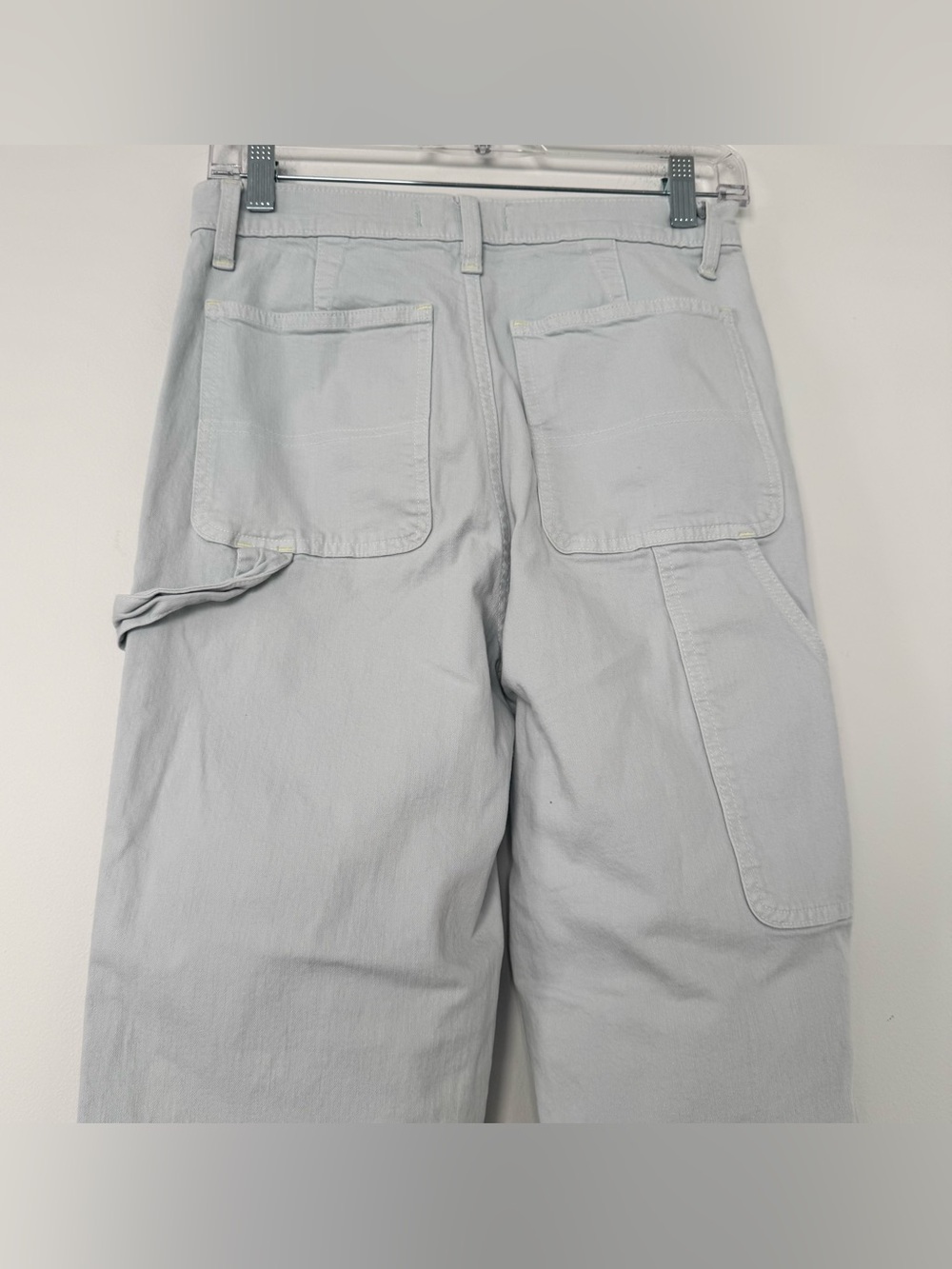 Madewell Carpenter Utility Pants Womens 25 Light Blue High Rise Straight Work